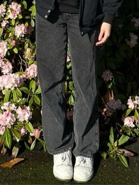 Levi's Black Gray Washed Boyfriend Jeans